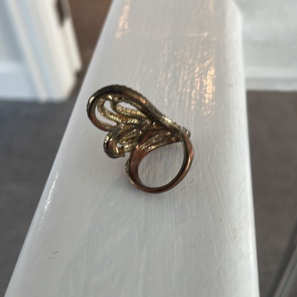 Cache silver and rhinestone crystal ring size 6 - Picture 6 of 7